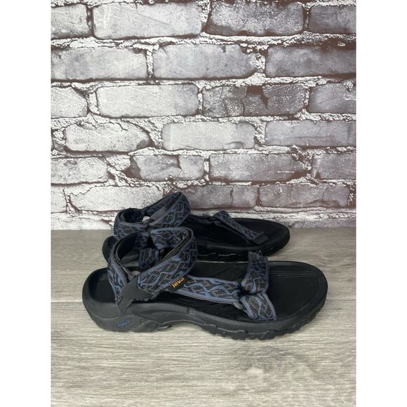 Teva Hurricane 4 Wavy Trail Navy Blue Hiking Sandals 1093379 Men Sz 7M US/39.5EU